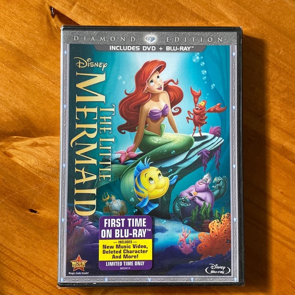 Disney The Little Mermaid DVD + Blu-ray Diamond Edition - Sealed - Picture 1 of 4